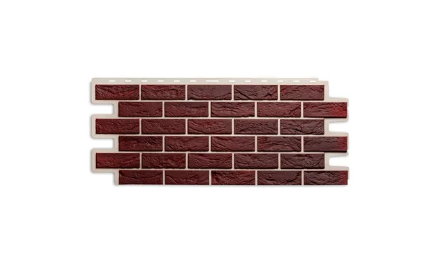 Цокольный сайдинг Tecos Imabel Кирпич Бургунд 470х1140