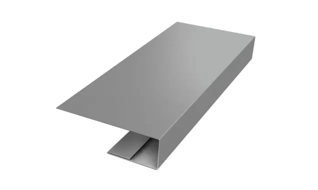 J-Профиль 12мм 0,5 Satin с пленкой RAL 9006 бело-алюминиевый (2,5м)