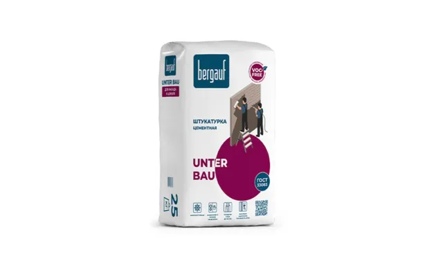 Цементная штукатурка Bergauf UNTER BAU, 25 кг