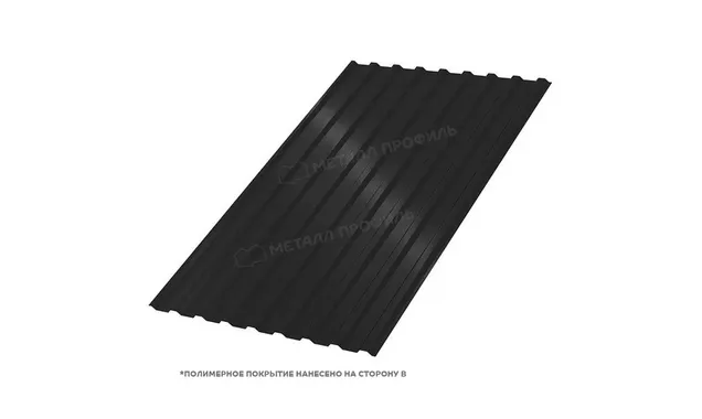 Профлист Металл Профиль МП20 0.5 PURMAN® RAL 9005 Черный темный R