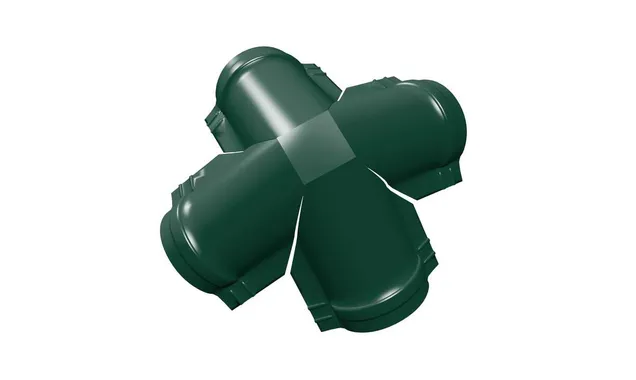 Четверник конька полукруглого Satin с пленкой RAL 6005 зеленый мох