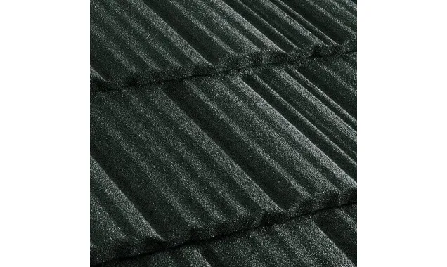 Композитная черепица Метротайл (Metrotile) серия MetroShake II, цвет темно-зеленый, 1330х410 мм