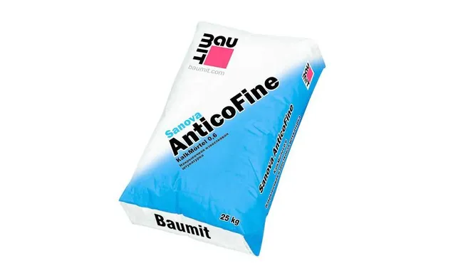 Известковая штукатурка Baumit Sanova AnticoFine 25 кг