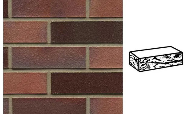 Кирпич клинкерный Muhr 04EG Rotbraun-bunt Edelglanz готик, 240х115х71 мм