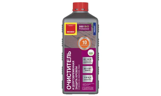 Очиститель кровли NEOMID 660 Cleaning (моющ сред) 1кг, 1:9 (пластиковая бутыль)