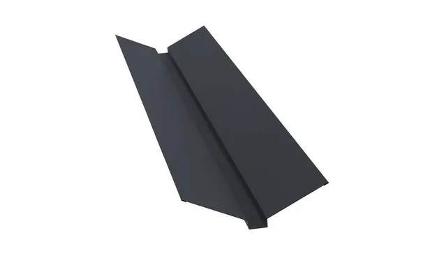 Планка ендовы верхней 115х30х115 0,5 Satin Matt RAL с пленкой 7024 мокрый асфальт