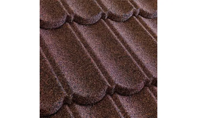 Композитная черепица Метротайл (Metrotile) серия MetroBond, цвет кофе, 1330х410 мм