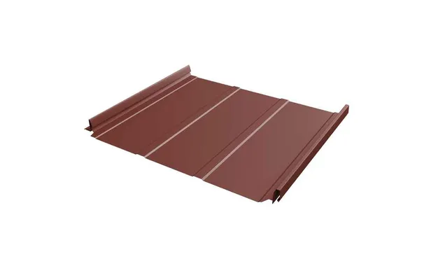 Фальцевая кровля Кликфальц Pro Line Grand Line 0,5 Satin RAL 3009 Оксидно-Красный