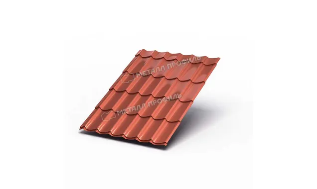 Металлочерепица Металл-Профиль Ламонтерра 0,5 AGNETA® Copper/Copper/Медный/Медный