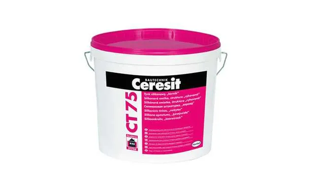 Силиконовая штукатурка короед СТ75 Ceresit,2,0 мм, группа А цвет ANDALUSIA 1