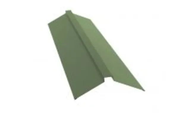 Планка конька фигурного 70x70 0,45 PE с пленкой RAL 6019 бело-зеленый