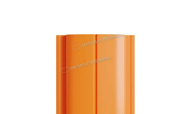 Штакетник Металл Профиль ELLIPSE-T 0,45 Полиэстер RAL2004 Чистый оранжевый