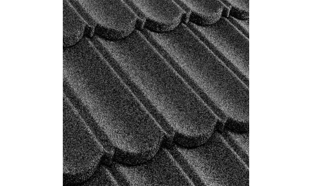 Композитная черепица Метротайл (Metrotile) серия MetroBond, цвет серый, 1330х410 мм