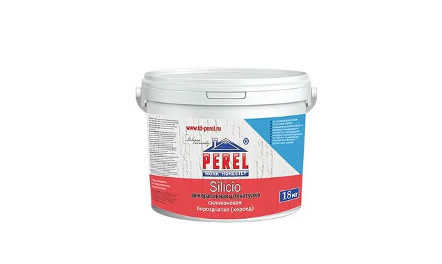 Силиконовая декоративная штукатурка Perel Silicio Короед 2,5 мм, база В, 18 кг