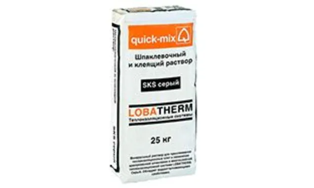 Шпаклевочный и клеящий раствор quick-mix SKS серый, 25 кг