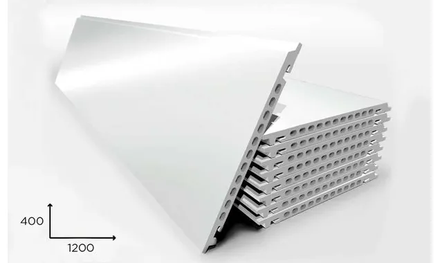 Керамогранитная плита FAVEKER GA16 для НФС, Blanco Brillo, 1200*400*18 мм