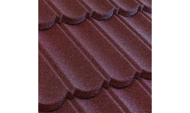 Композитная черепица Метротайл (Metrotile) серия MetroBond, цвет бордо, 1330х410 мм