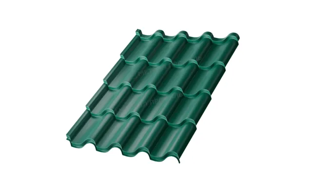 Металлочерепица Металл-Профиль Монтерроса-M 0,5 PURMAN® RAL 6005 Зеленый мох