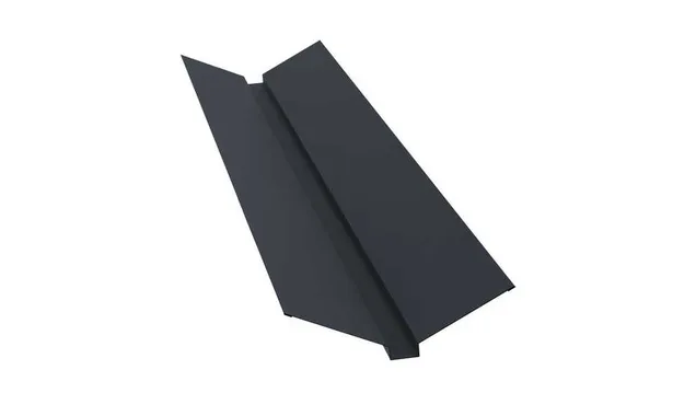 Планка ендовы верхней Grand Line 115х30х115 0,5 Satin RAL 7016 антрацитово-серый