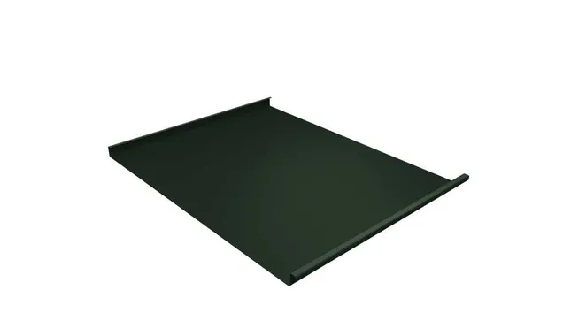 Фальцевая кровля Фальц двойной стоячий Grand Line 0,5 Velur X RAL 6020 Хромовая