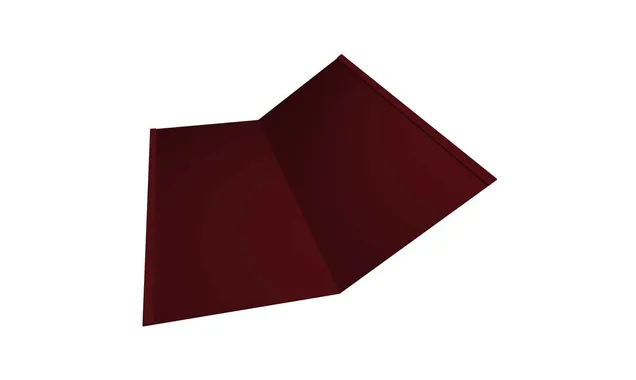Планка ендовы нижней 300х300 0,5 Quarzit lite с пленкой RAL 3005 красное вино