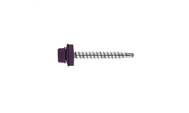 Саморез кровельный Daxmer 4,8х70 RAL 4007 (100) сверло №1