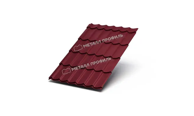 Металлочерепица Металл-Профиль Ламонтерра XL 0,5 VikingMP® E RAL 3005 Красное вино