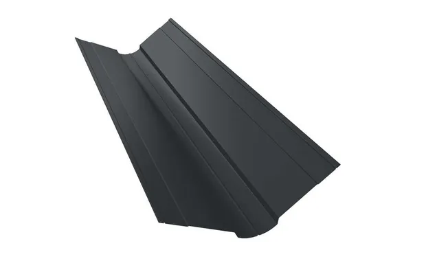Планка ендовы верхней фигурной 100x100 0,5 Velur RAL 7016 антрацитово-серый