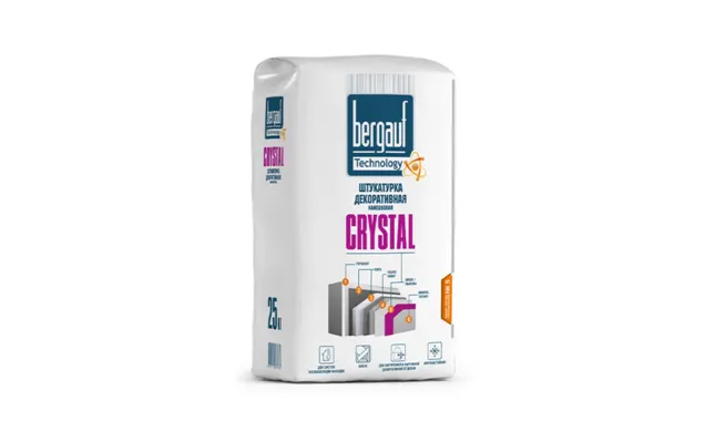 Декоративная штукатурка Bergauf CRYSTAL камешковая, 2,5 мм, 25 кг