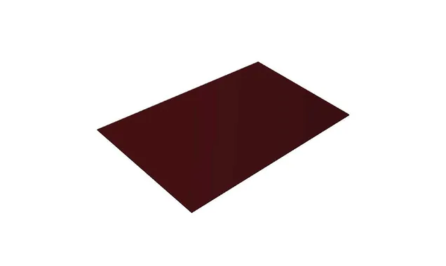 Плоский лист 0,45 Drap с пленкой RAL 3005 красное вино