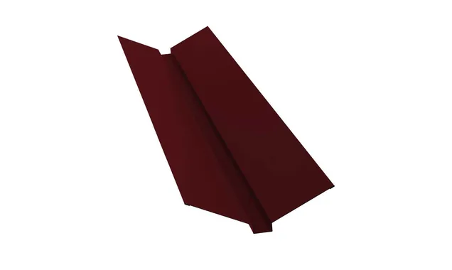 Планка ендовы верхней 115х30х115 0,5 Satin Мatt RAL 3005 красное вино