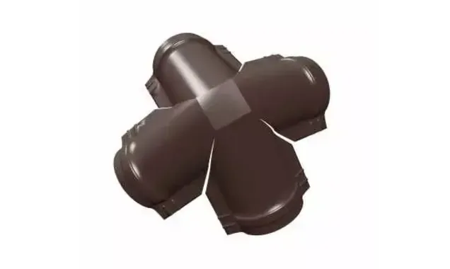 Четверник конька малого полукруглого Atlas с пленкой RAL 8017 шоколад