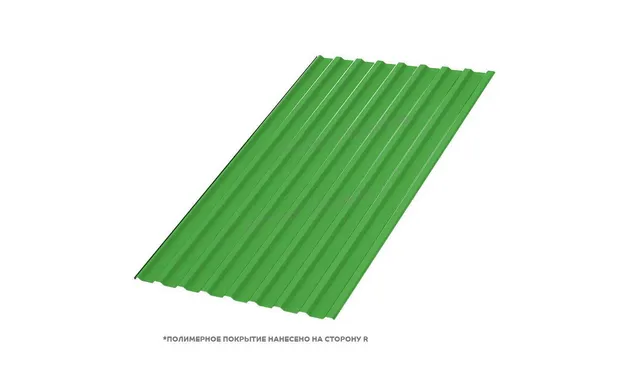 Профлист Металл Профиль МП20 0.5 NormanMP RAL 6018 Желто-зеленый A