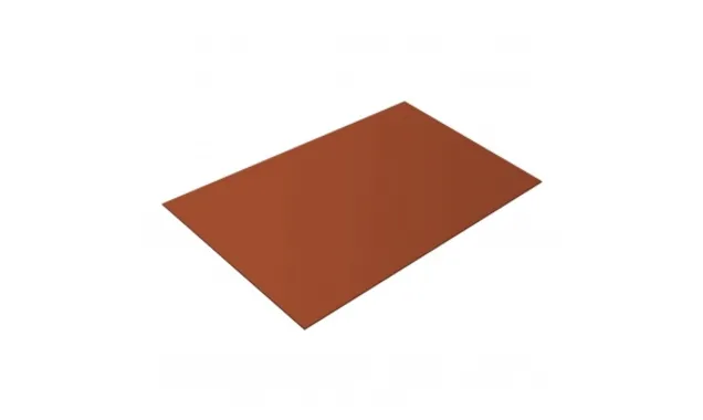 Плоский лист 0,45 Drap ST с пленкой RAL 8004 терракота
