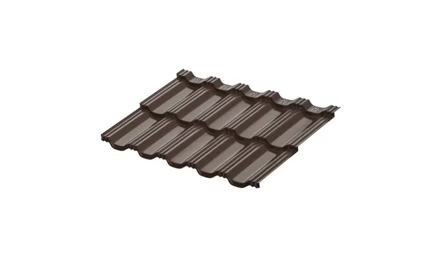 Модульная металлочерепица Aquasystem Гётеборг XXL 0,5 GreenCoat Pural BT RR 32 (т-коричневый)