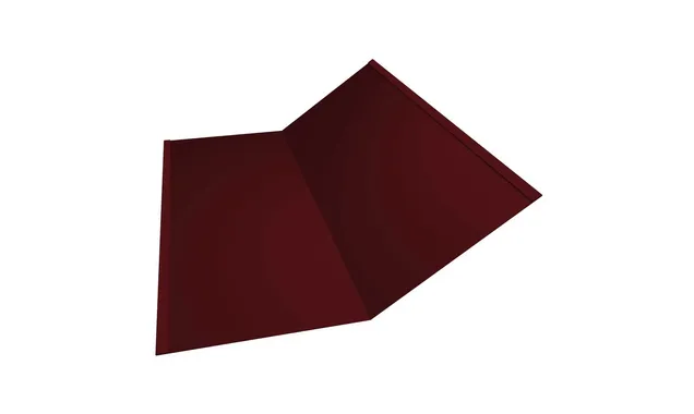 Планка ендовы нижней 300х300 0,45 PE RAL 3005 красное вино