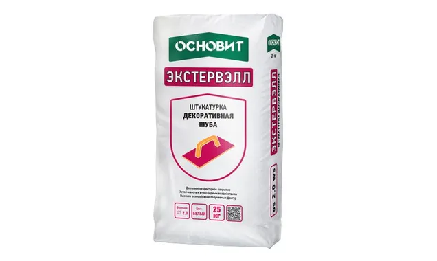 Штукатурка декоративная ОСНОВИТ ЭКСТЕРВЭЛЛ OM-2.0 WS шуба, 25 кг