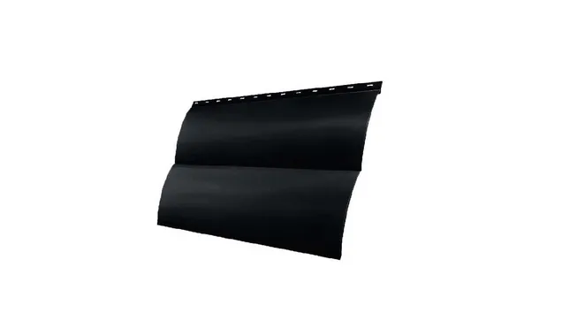 Металлический сайдинг Grand Line Блок-хаус 0.5 м Quarzit lite RAL 9005 черный