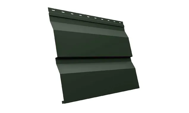 Металлический сайдинг Grand Line Корабельная Доска XL 0.5 мм GreenCoat Pural BT, matt RR 11 темно-зеленый (RAL 6020 хромовая зелень)