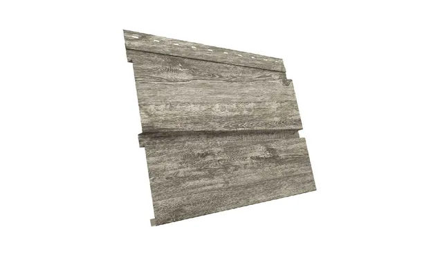 Металлический сайдинг Grand Line Квадро брус 0.45 мм Print Elite с пленкой Nordic Wood