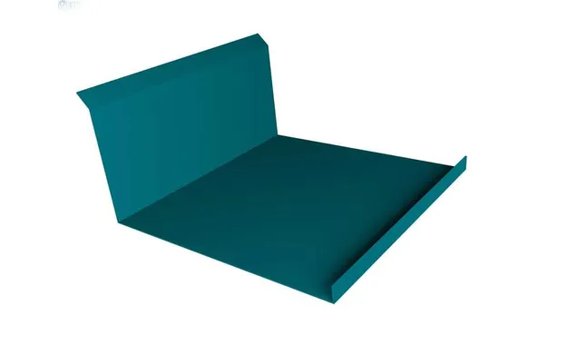 Планка примыкания нижняя 20х122х260х15 0,45 PE с пленкой RAL 5021 водная синь