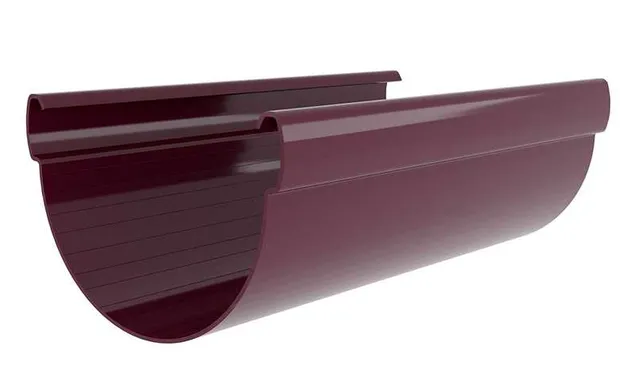 Желоб 135 ПВХ Grand Line 3м бордо (RAL 3005)