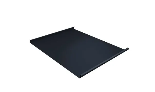 Фальцевая кровля Фальц двойной стоячий Grand Line 0,5 Satin RAL 7024 Мокрый Асфальт