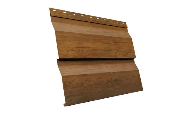 Металлический сайдинг Grand Line Корабельная Доска XL 0.4 мм Print Premium Golden Wood