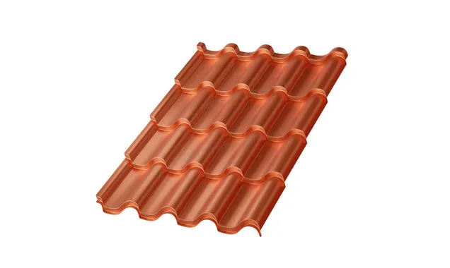 Металлочерепица Металл-Профиль Монтерроса-M 0,5 AGNETA® Copper/Copper/Медный/Медный