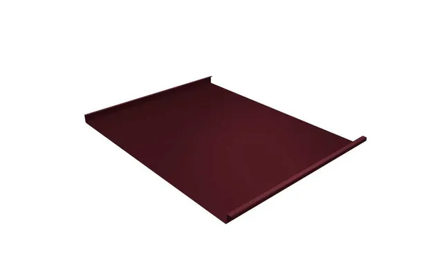 Фальцевая кровля Фальц двойной стоячий Grand Line 0,5 Satin RAL 3005 Красное Вино