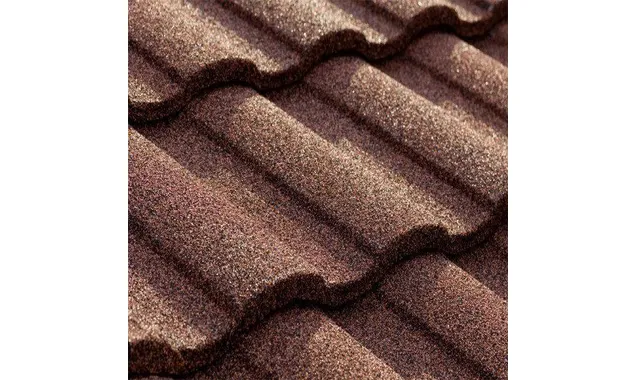 Композитная черепица Метротайл (Metrotile) серия MetroRoman, цвет кофе, 1280х410 мм