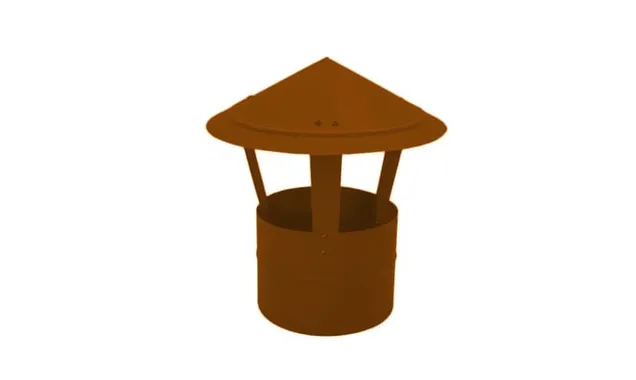 Дымник на трубу круглый d300 0,5 Quarzit с пленкой Cuprum Steel