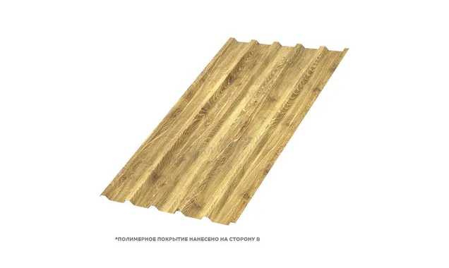 Профлист Металл Профиль МП35 0.5 ECOSTEEL® текстурированный Золотой дуб A
