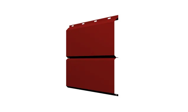 Софит ЭкоБрус без перфорации 0,345 Grand Line 0,5 Satin с пленкой RAL 3011 коричнево-красный